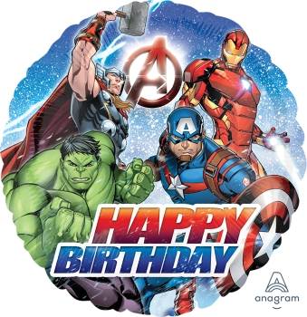 Happy Birthday Marvel Avengers Foil (17”) *Helium*
