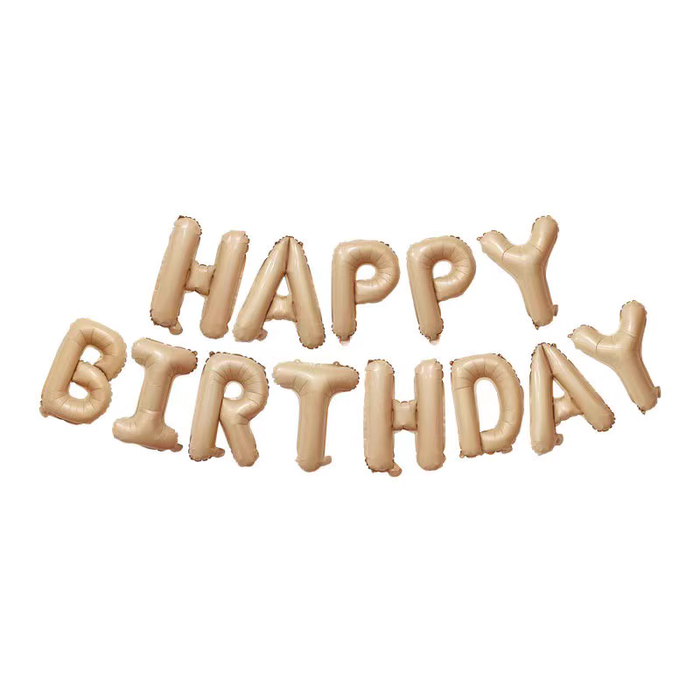 16" Caramel Series Happy Birthday Foil Garland (In a packet)