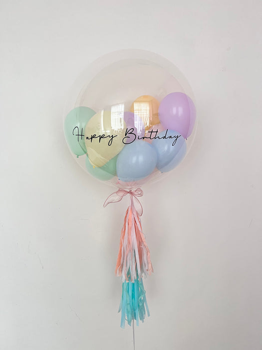 （24 英寸）双向气泡气球 - 粉彩主题