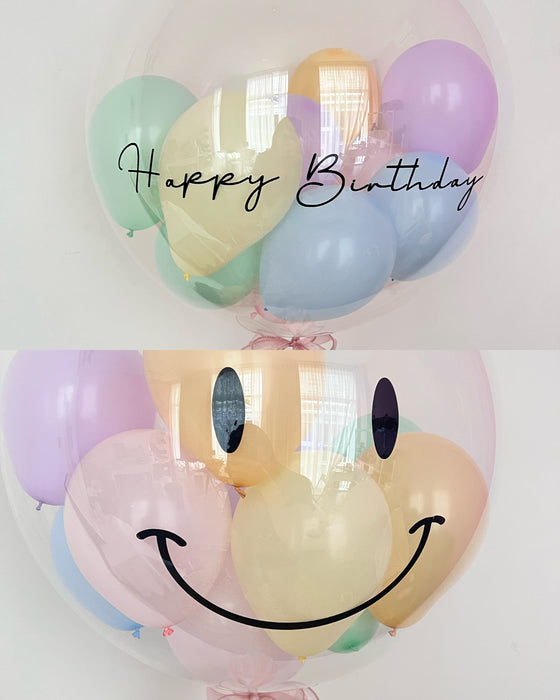 （24 英寸）双向气泡气球 - 粉彩主题