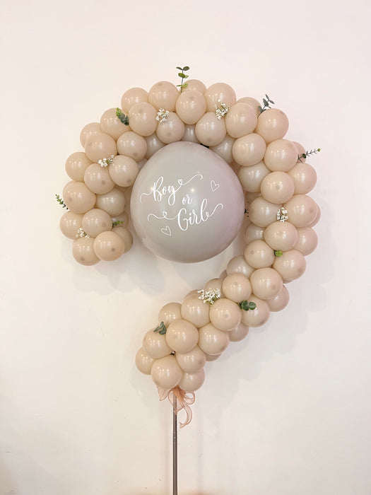 Gender Reveal Popping Balloon Stand Close