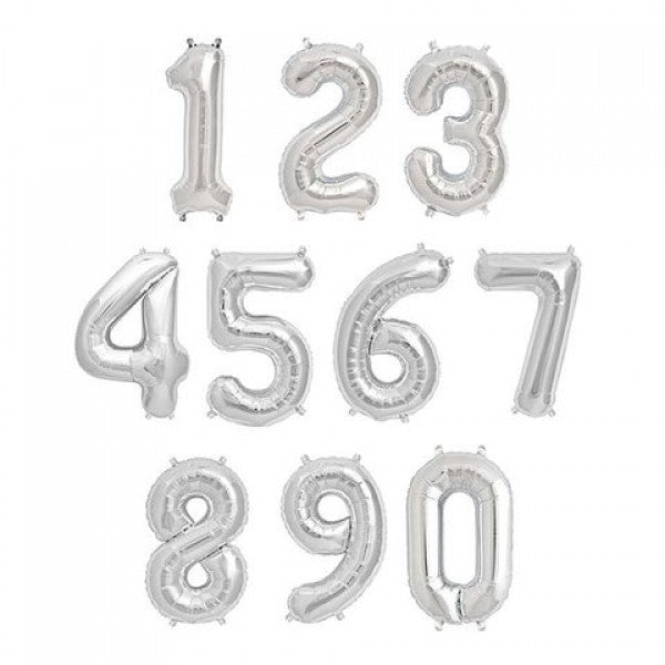 40" Number Foil Balloon (SILVER)