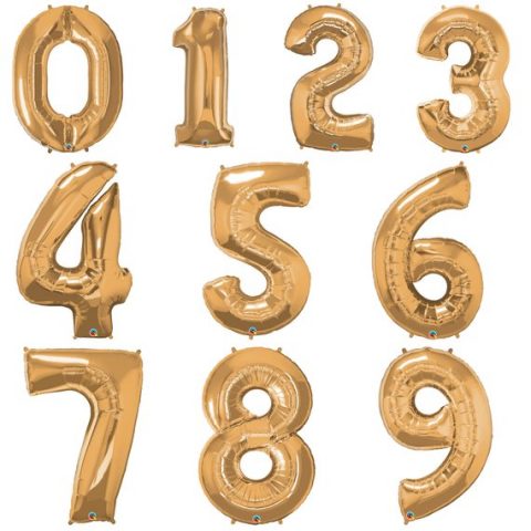 40" Number Foil Balloon (GOLD)