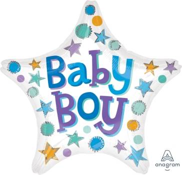 Baby Boy Star (18") *Helium*