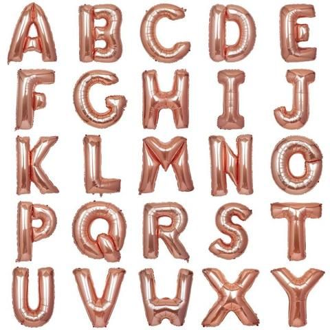 14” Letter Small Foil (ROSE GOLD) *Normal Air*
