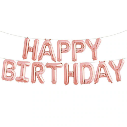 16" Happy Birthday Foil Garland (In a packet)