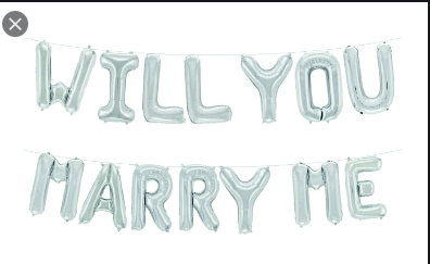 16" Will You Marry Me Foil Garland