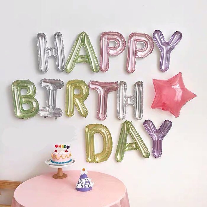 16" Happy Birthday Foil Garland (In a packet)