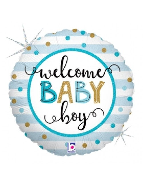Welcome Baby Boy (18”) *Helium*