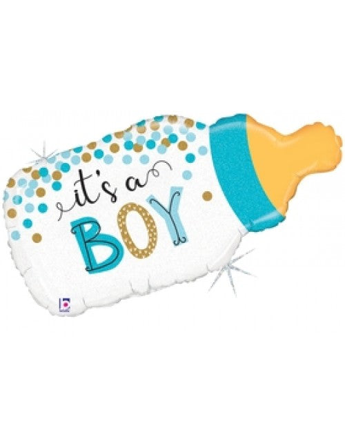 这是男孩婴儿奶瓶 - (29”) *氦气* 
