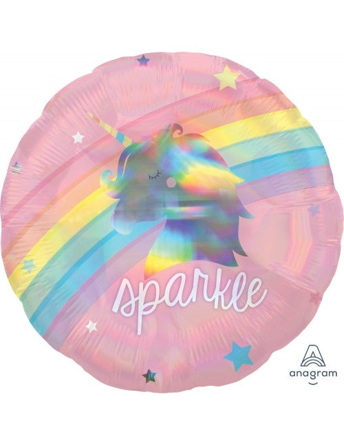 Unicorn Sparkle &amp; Shine (18”) *氦气* 