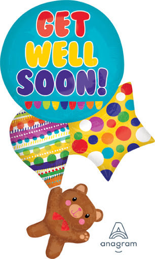 Teddy, Get Well Soon! (33”) *Helium*