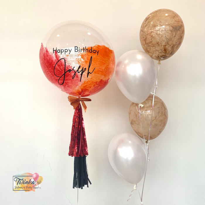 16" HALF Color Splash Balloons Set RED *Helium*