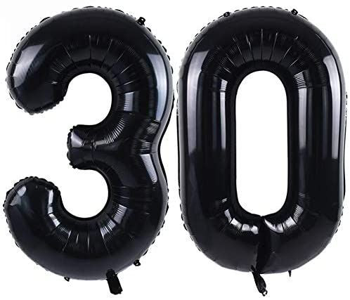 40” Number Foil Balloon (Black)