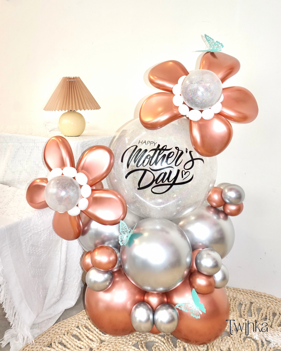 Mother's Day Floral Balloon Stand (2 days Preorder)
