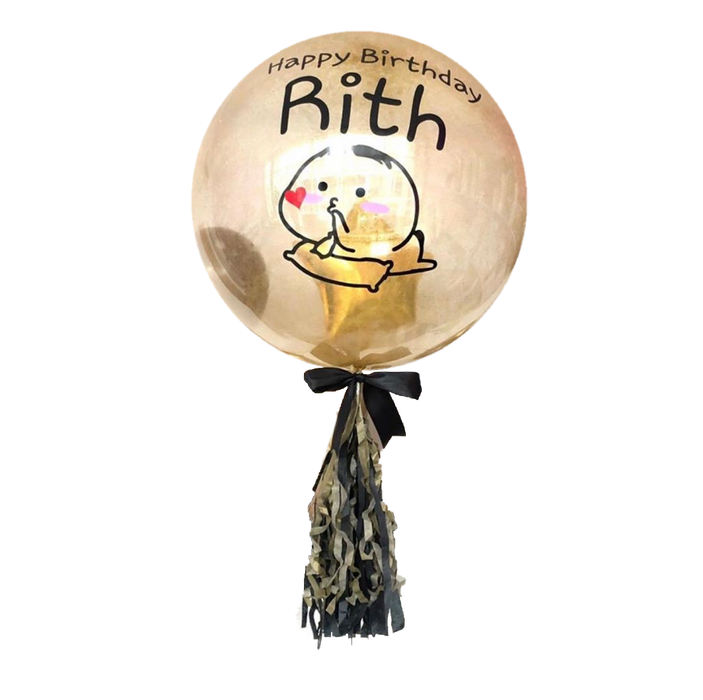 24” Confetti Balloon (Customised Wording) *Helium*