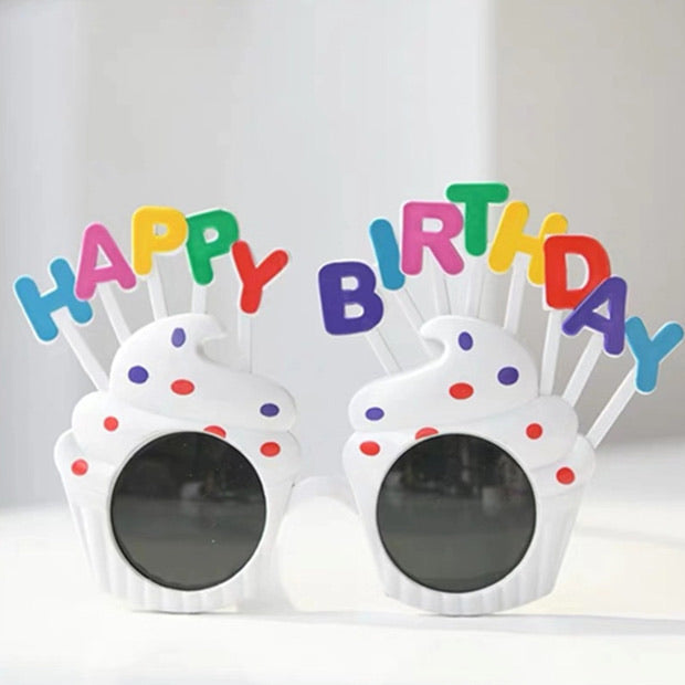 生日快乐纸杯蛋糕太阳镜