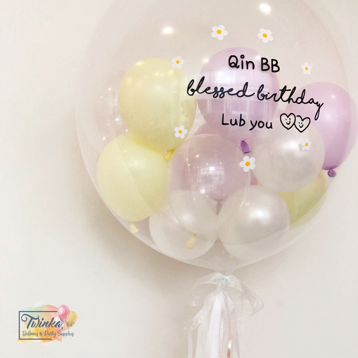 (24” Bubble Balloon) Chamomile  *Helium*