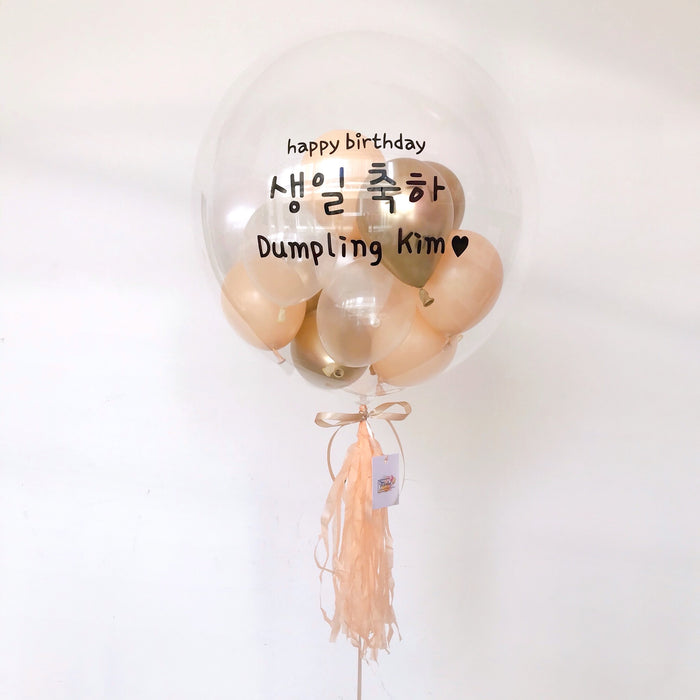 (24” Bubble Balloon) Korean style *Helium*
