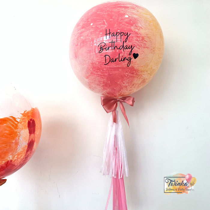 16" FULL Color Splash Balloon (Customised Wording) *Helium*