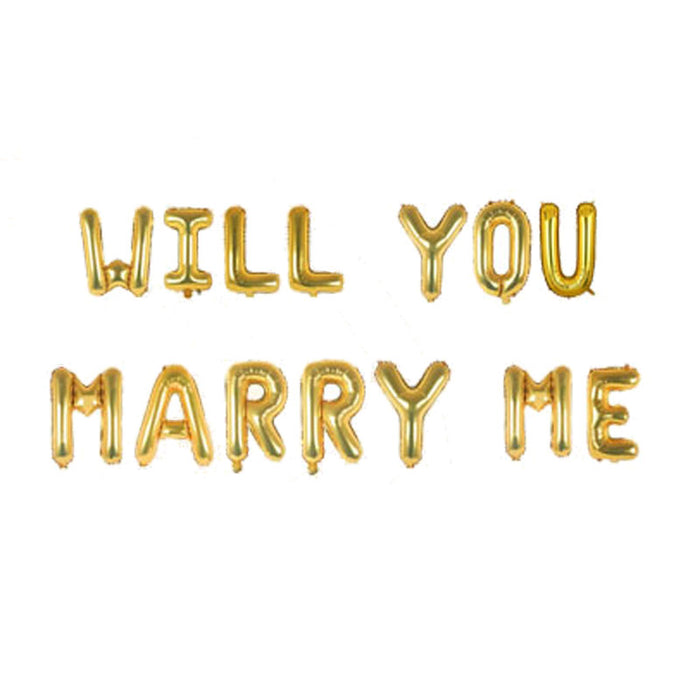 16" Will You Marry Me Foil Garland