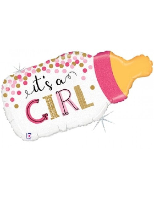 It's A Girl Baby Bottle (29”) *Helium*