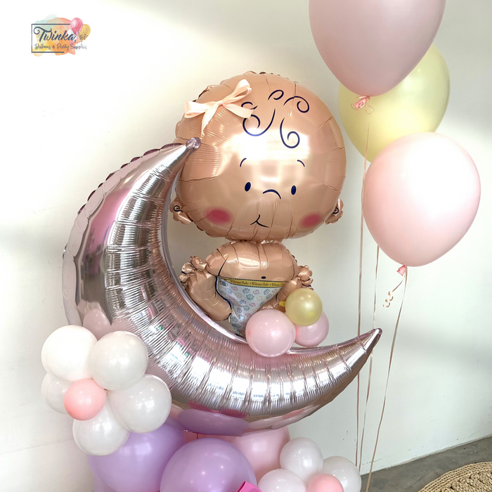 Adore Baby Girl Balloon Stand (2 hari Prapesanan)