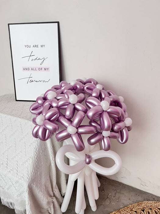 FAFA Elegant Flower Balloon Chrome Purple