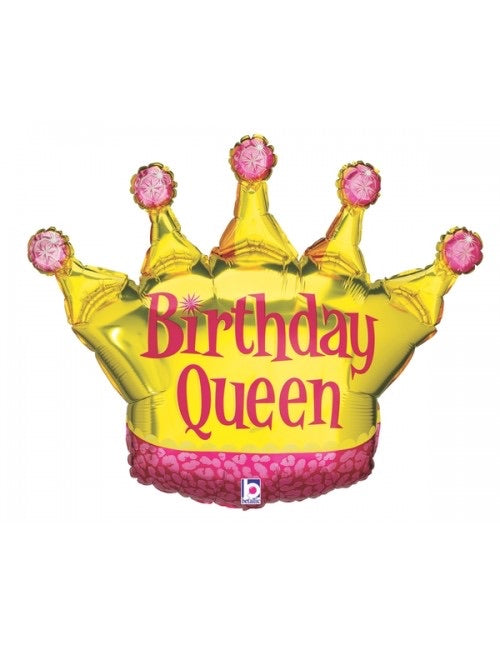 Birthday Queen Crown LARGE (36”) *Helium*