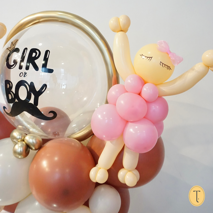 Gender Reveal Balloon Girl Figure