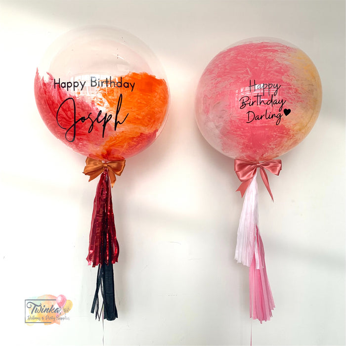 16" HALF Color Splash Balloon (Customised Wording) *Helium*