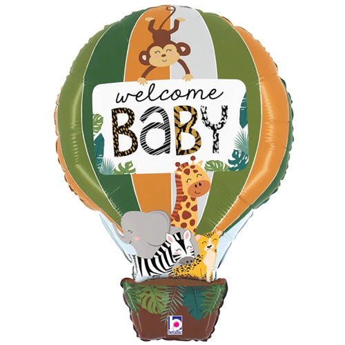 Welcome baby safari foil balloon