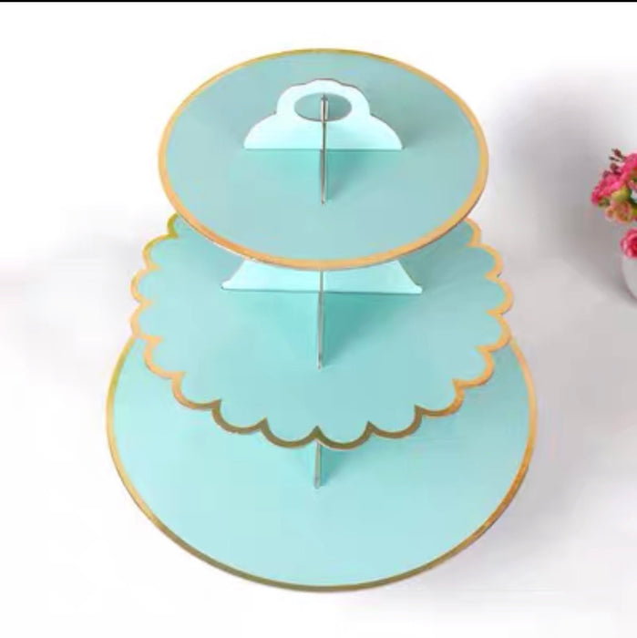 三层纸杯蛋糕架（DIY）
