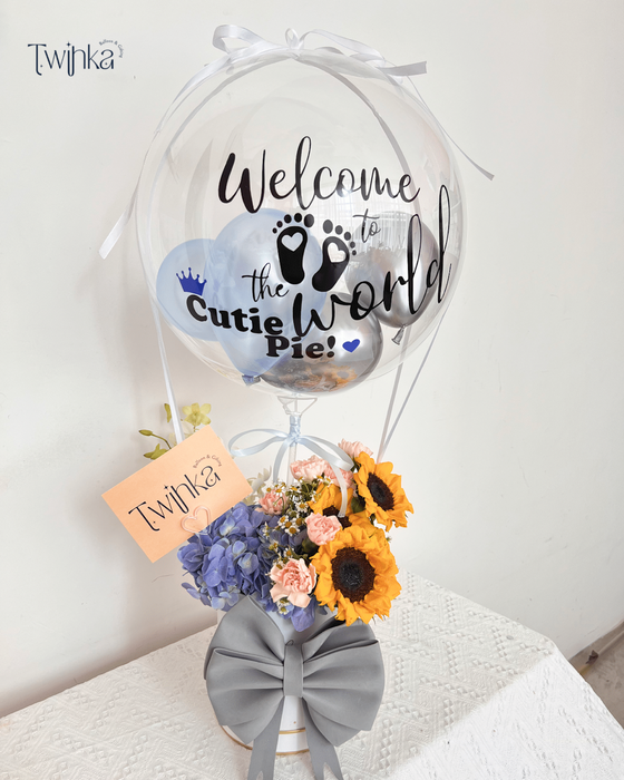 Welcome Baby Fresh Flowers Box (1 day Preorder)