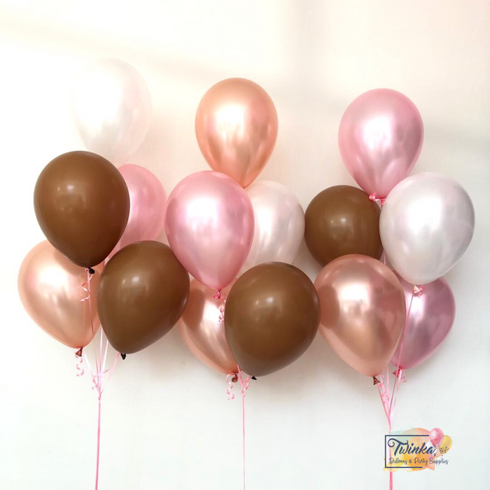 Earth Pink Bunch *Helium* (Price for one bunch)