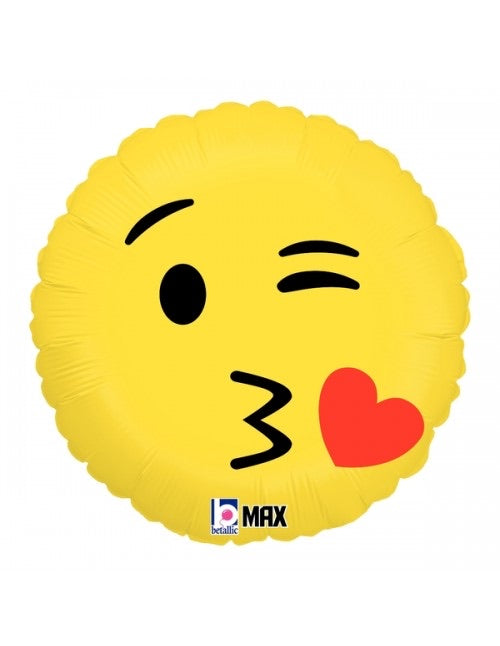 Kiss Emoji Foil Balloon